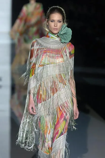 Runway Fall 2004 Missoni by Angela Missoni Multi-Way Fringe Silk Chiffon Dress