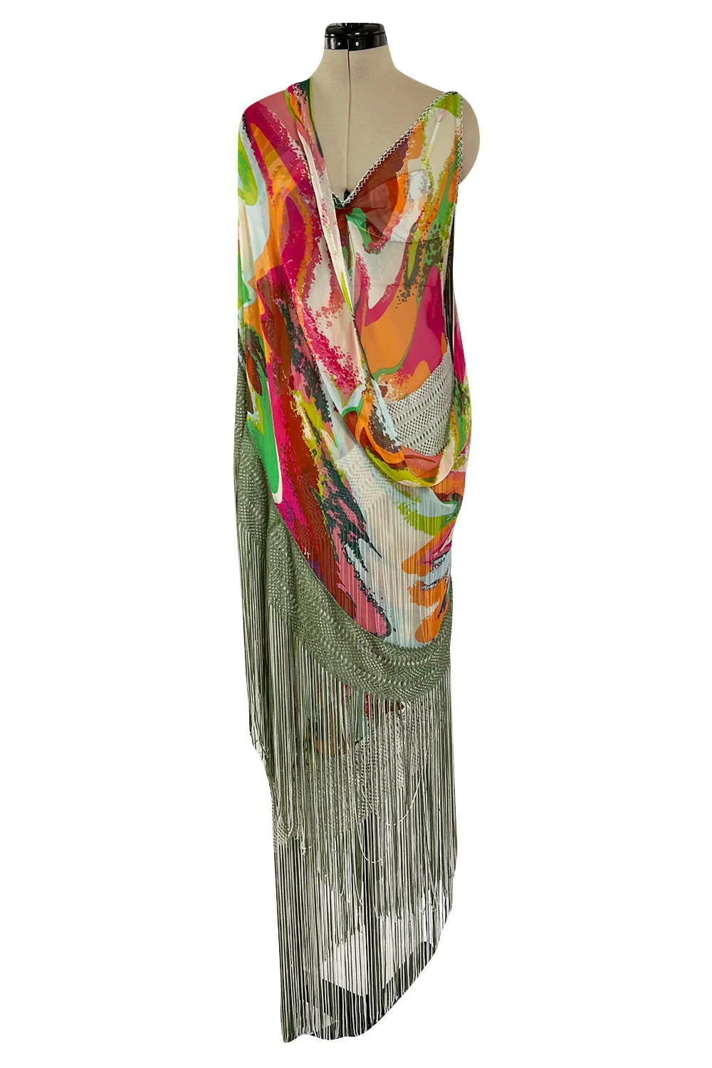 Runway Fall 2004 Missoni by Angela Missoni Multi-Way Fringe Silk Chiffon Dress