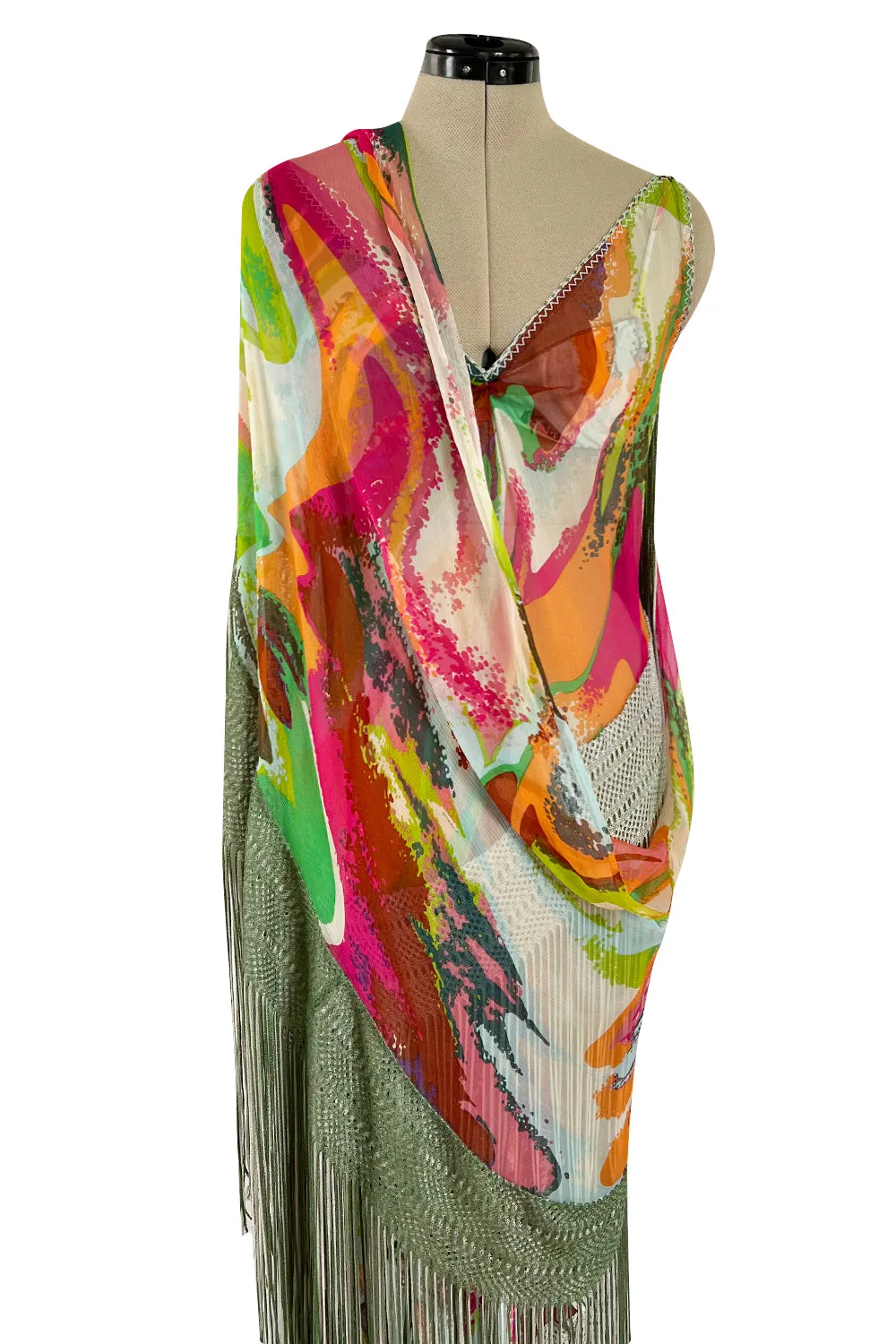 Runway Fall 2004 Missoni by Angela Missoni Multi-Way Fringe Silk Chiffon Dress