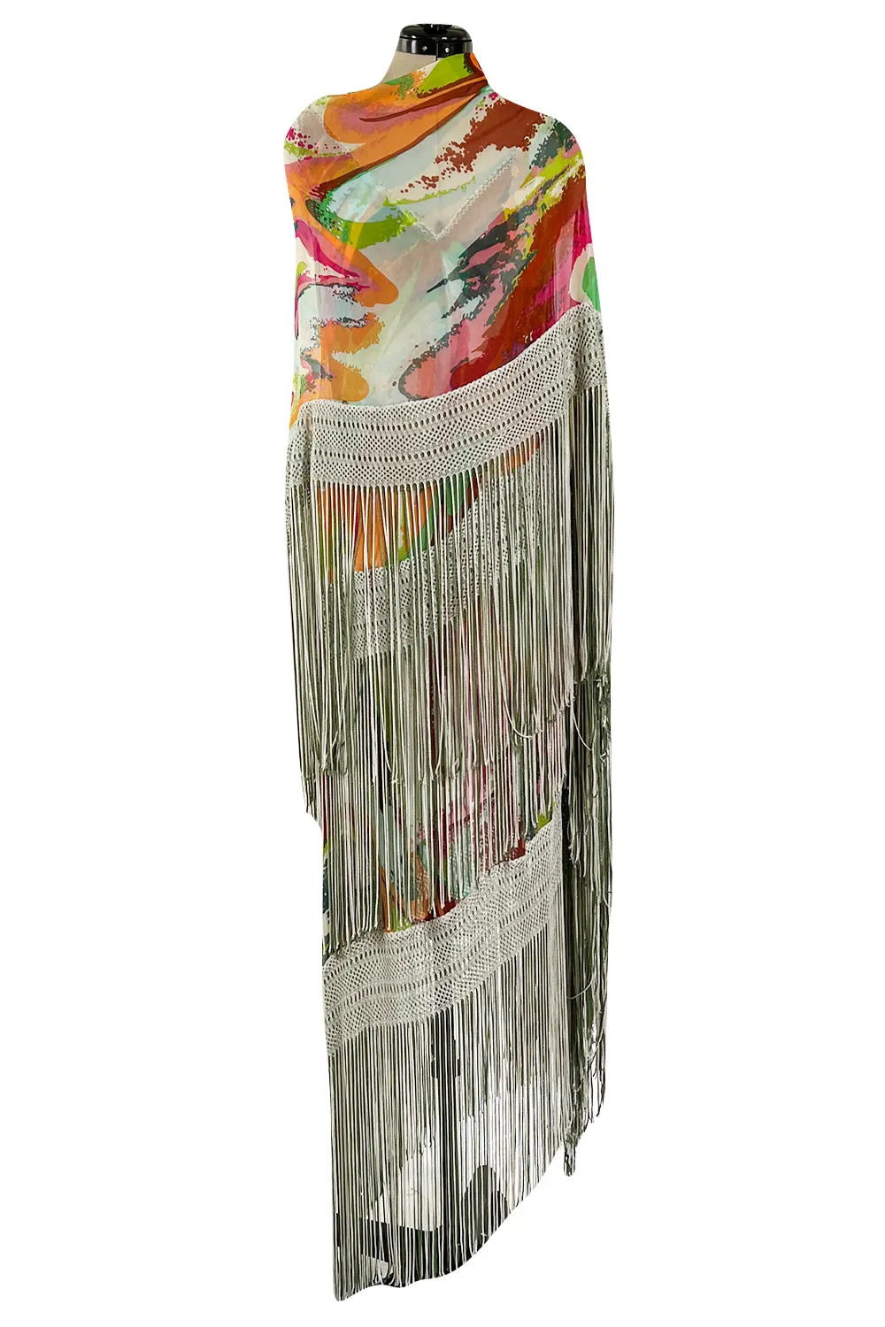 Runway Fall 2004 Missoni by Angela Missoni Multi-Way Fringe Silk Chiffon Dress