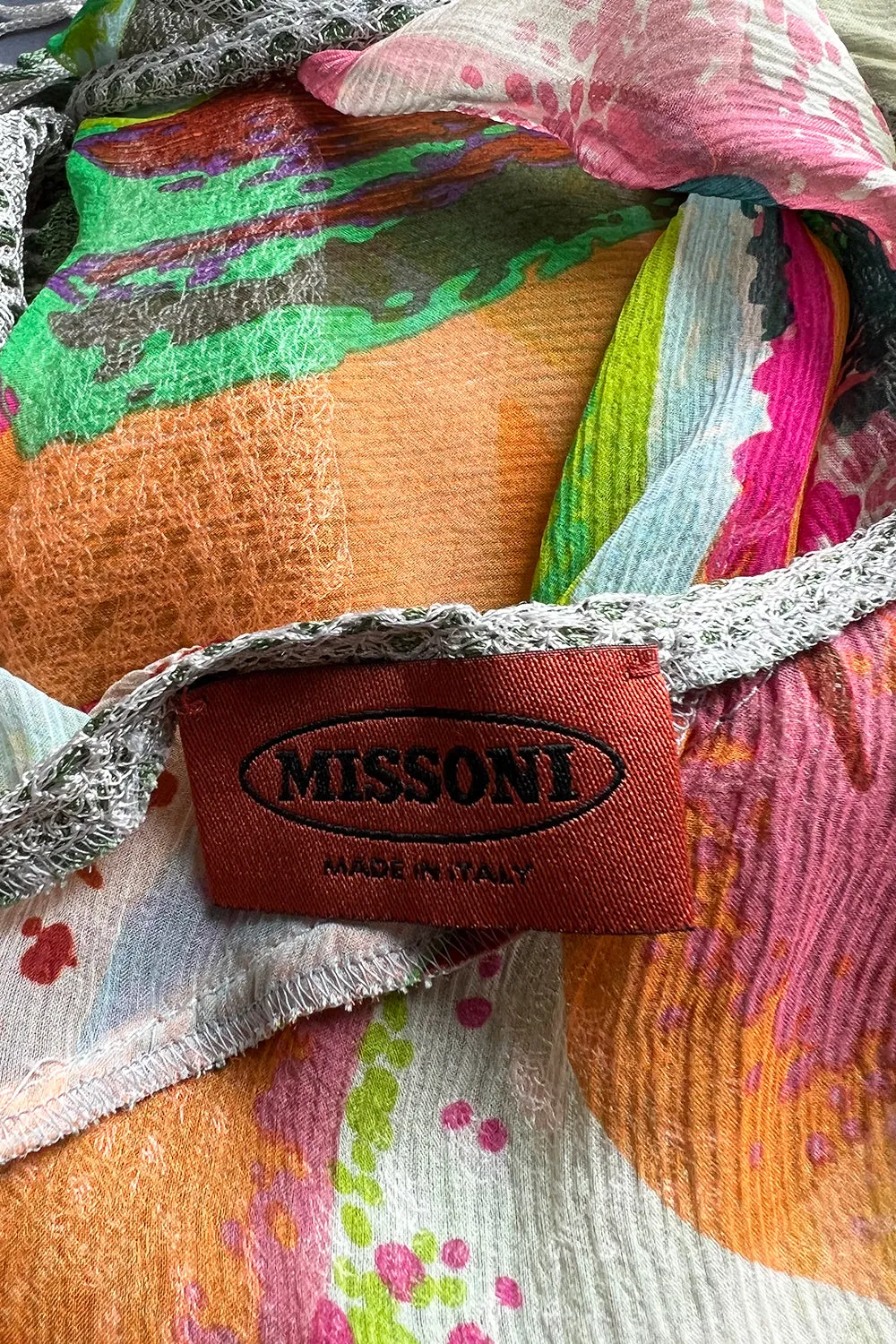 Runway Fall 2004 Missoni by Angela Missoni Multi-Way Fringe Silk Chiffon Dress