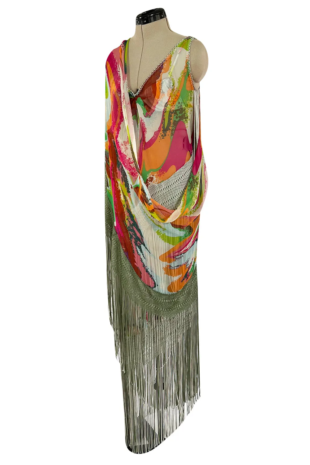 Runway Fall 2004 Missoni by Angela Missoni Multi-Way Fringe Silk Chiffon Dress