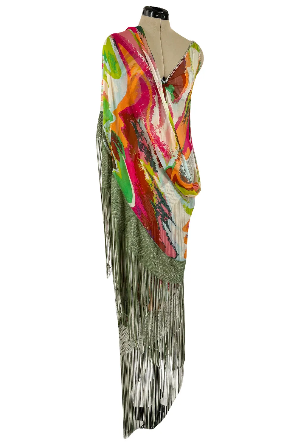 Runway Fall 2004 Missoni by Angela Missoni Multi-Way Fringe Silk Chiffon Dress