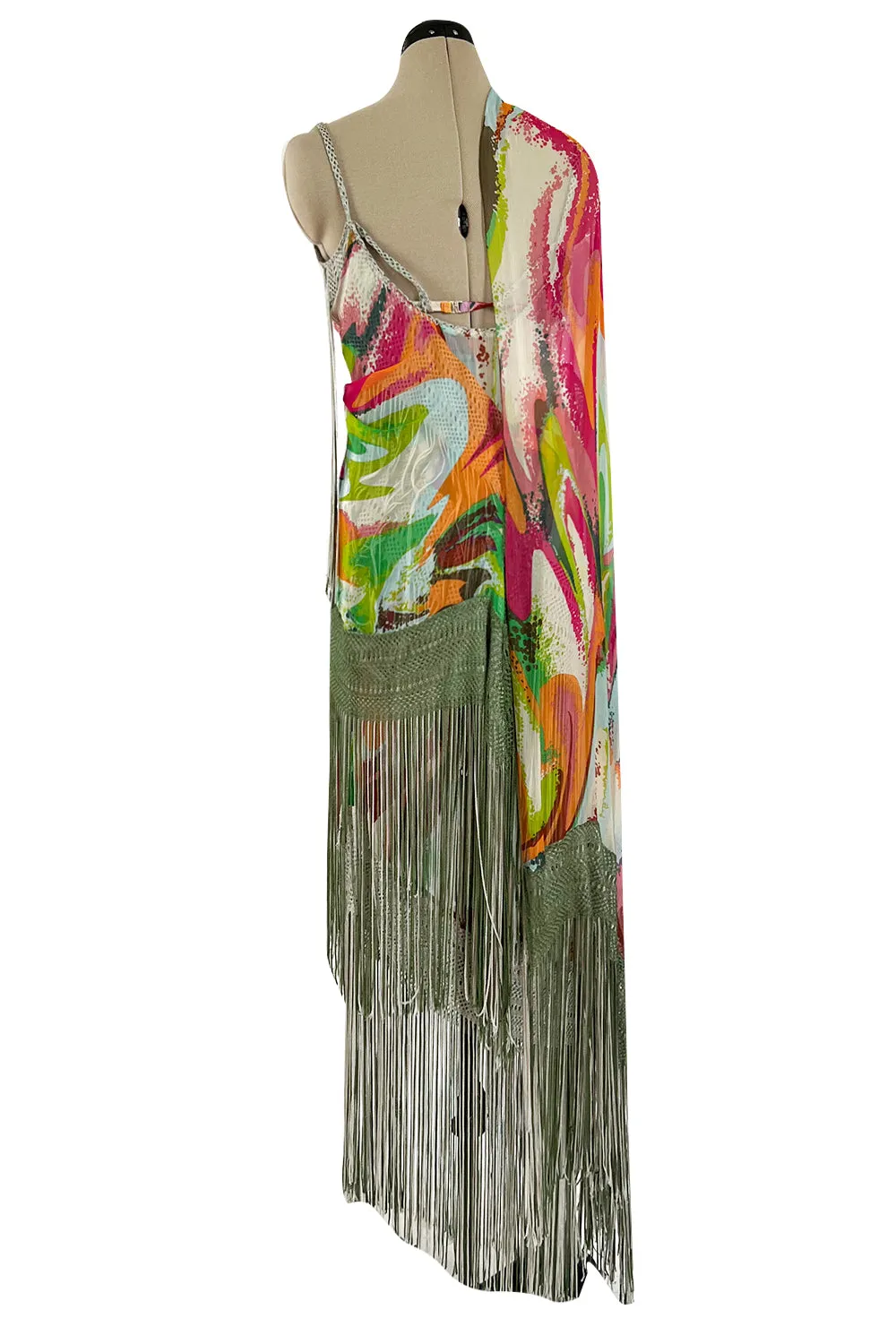Runway Fall 2004 Missoni by Angela Missoni Multi-Way Fringe Silk Chiffon Dress