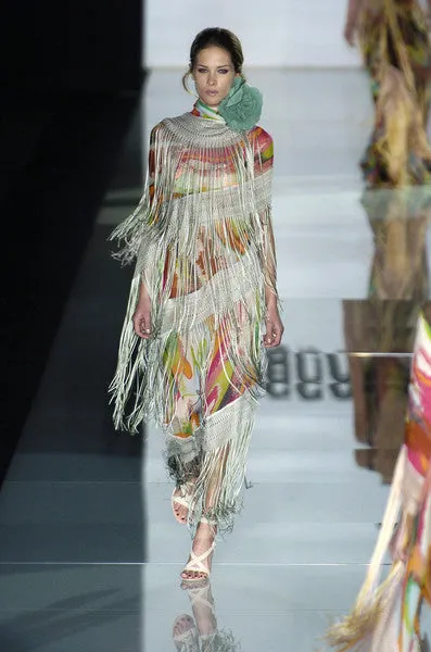 Runway Fall 2004 Missoni by Angela Missoni Multi-Way Fringe Silk Chiffon Dress