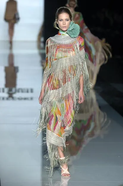 Runway Fall 2004 Missoni by Angela Missoni Multi-Way Fringe Silk Chiffon Dress