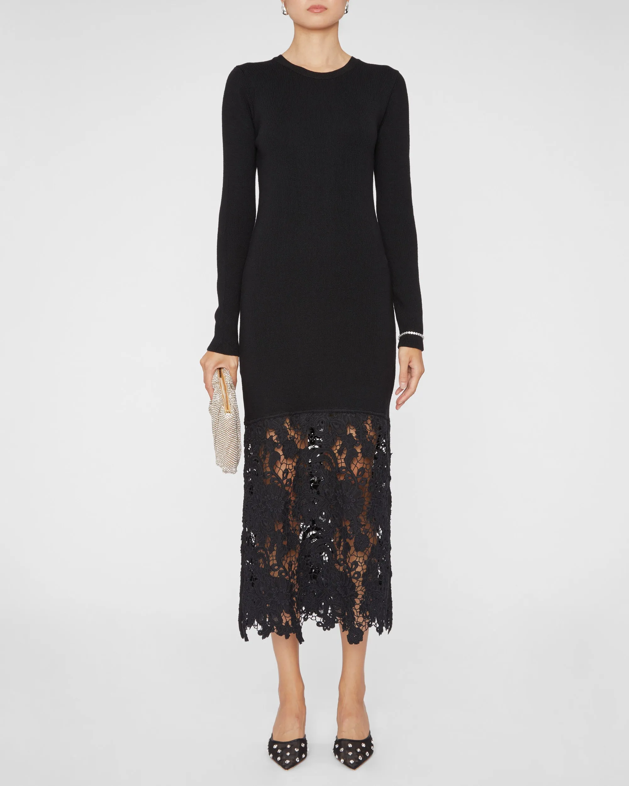 Sabine Embroidery Combo Dress