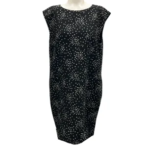 Saint Laurent Black / White 2015 Star Print Crepe Dress