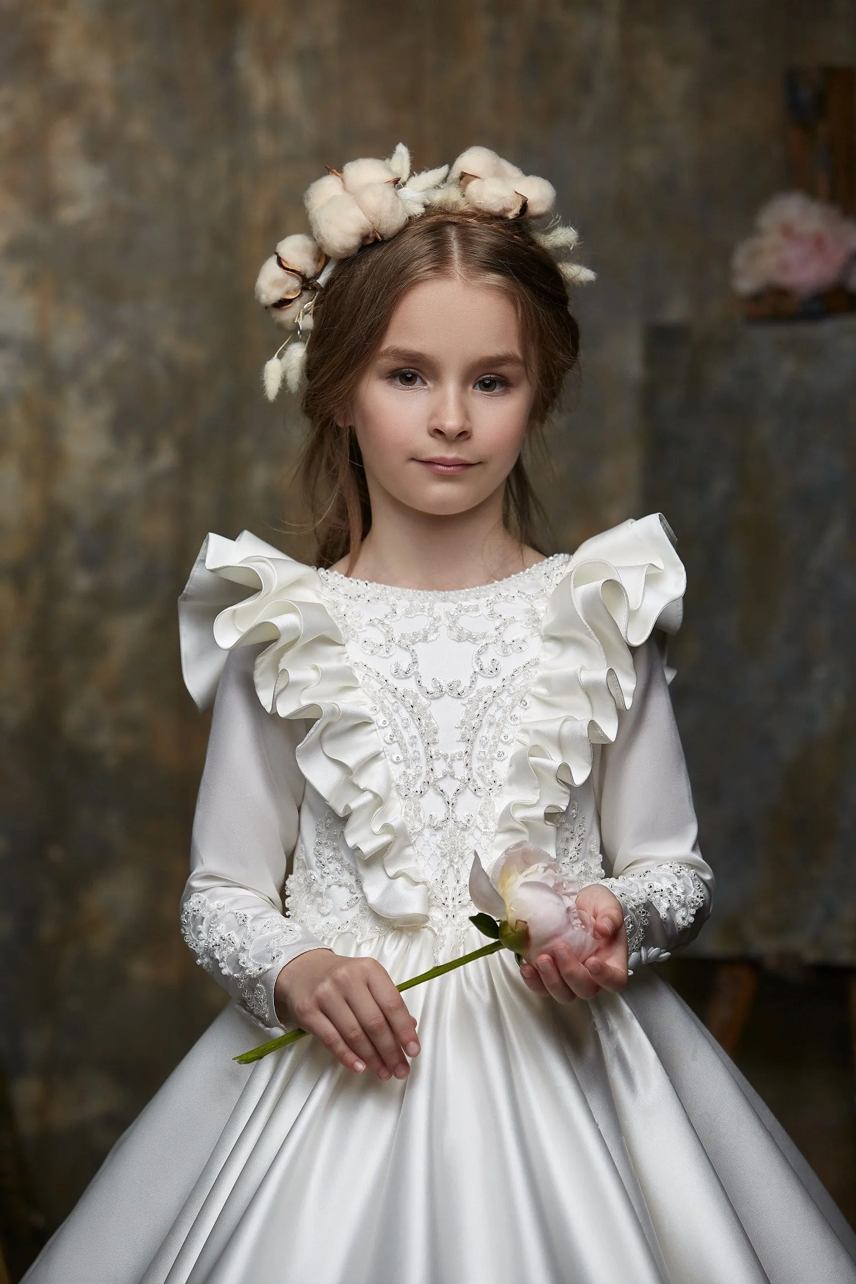 Satin First Communion Dress