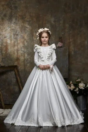 Satin First Communion Dress