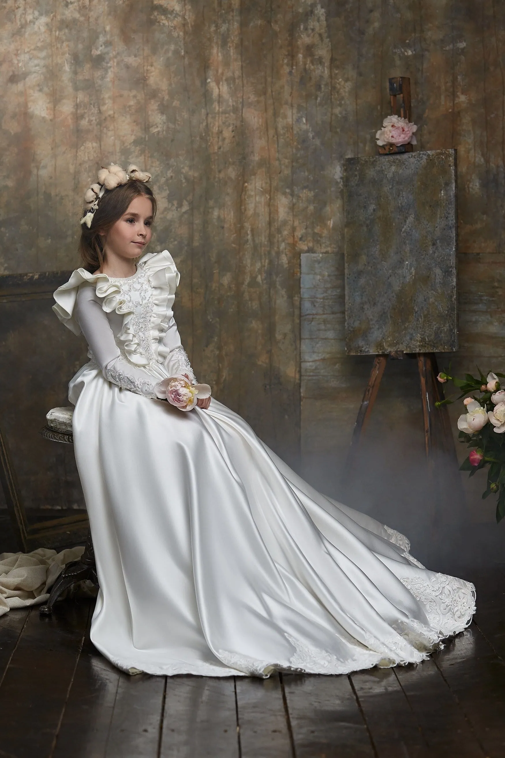 Satin First Communion Dress