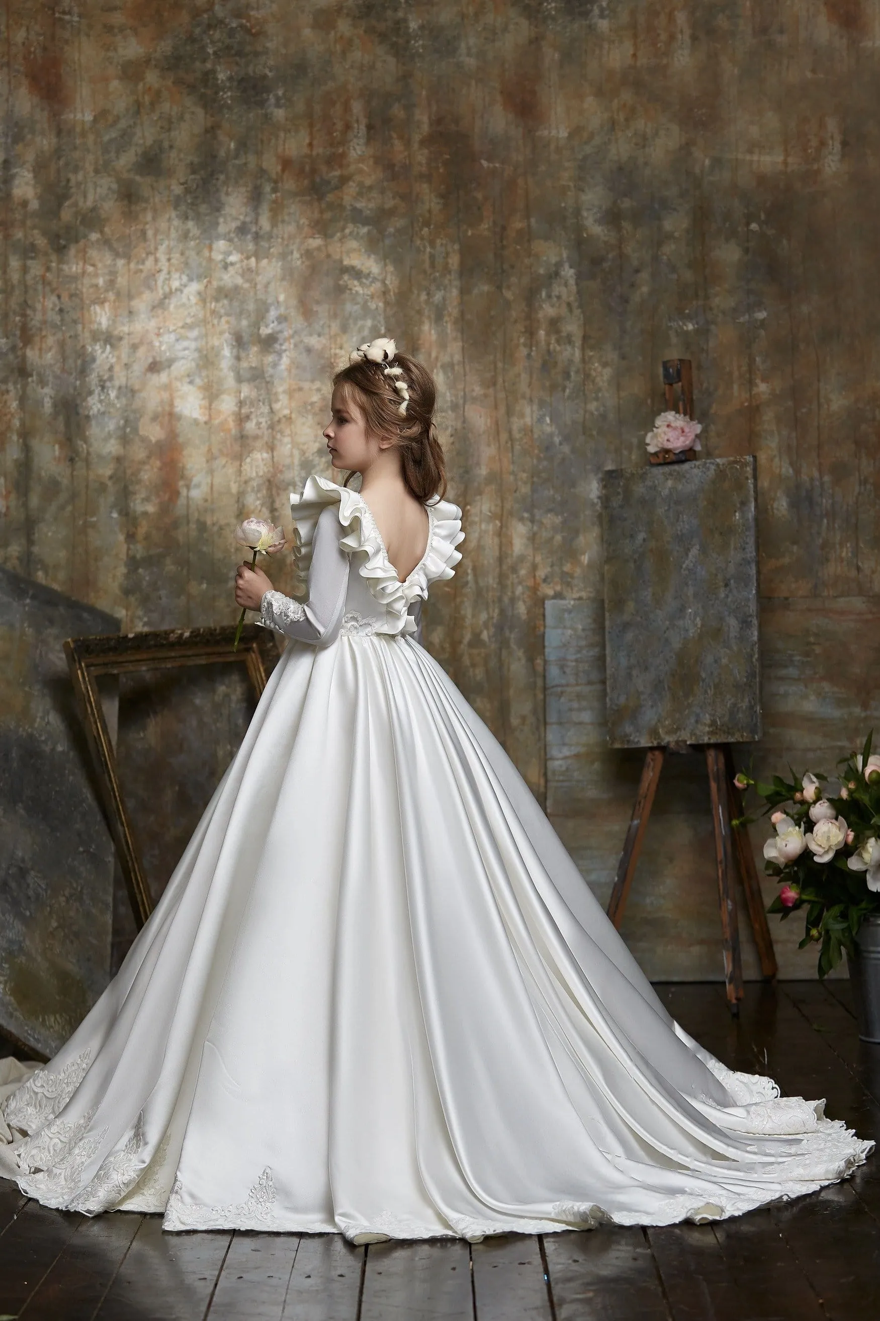 Satin First Communion Dress