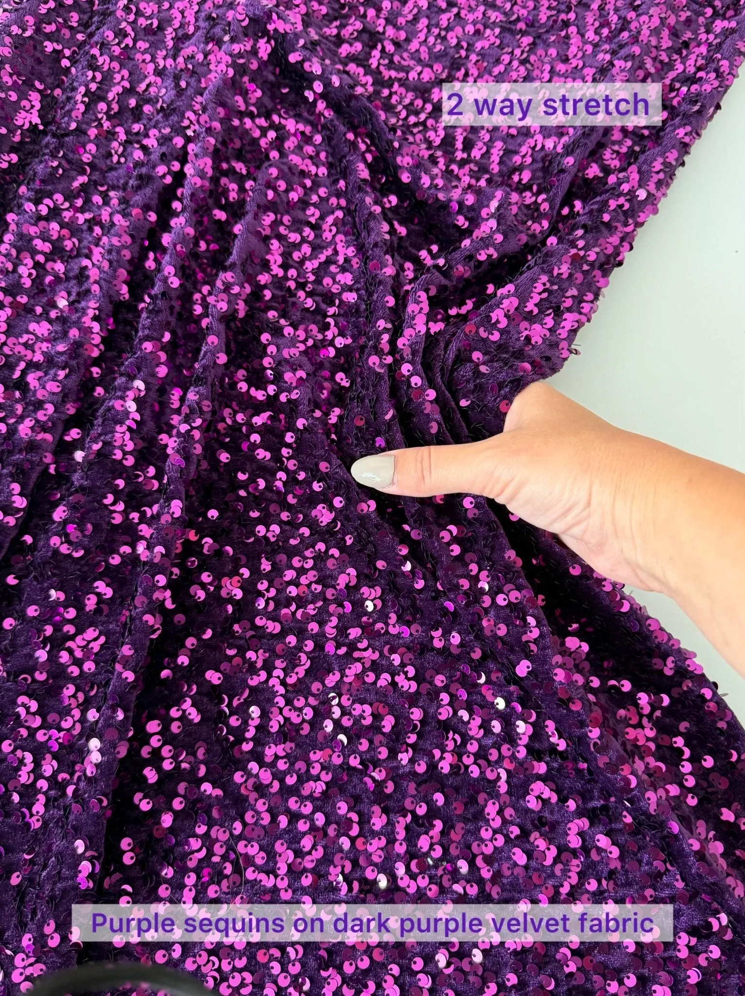 Sequin Velvet Fabric