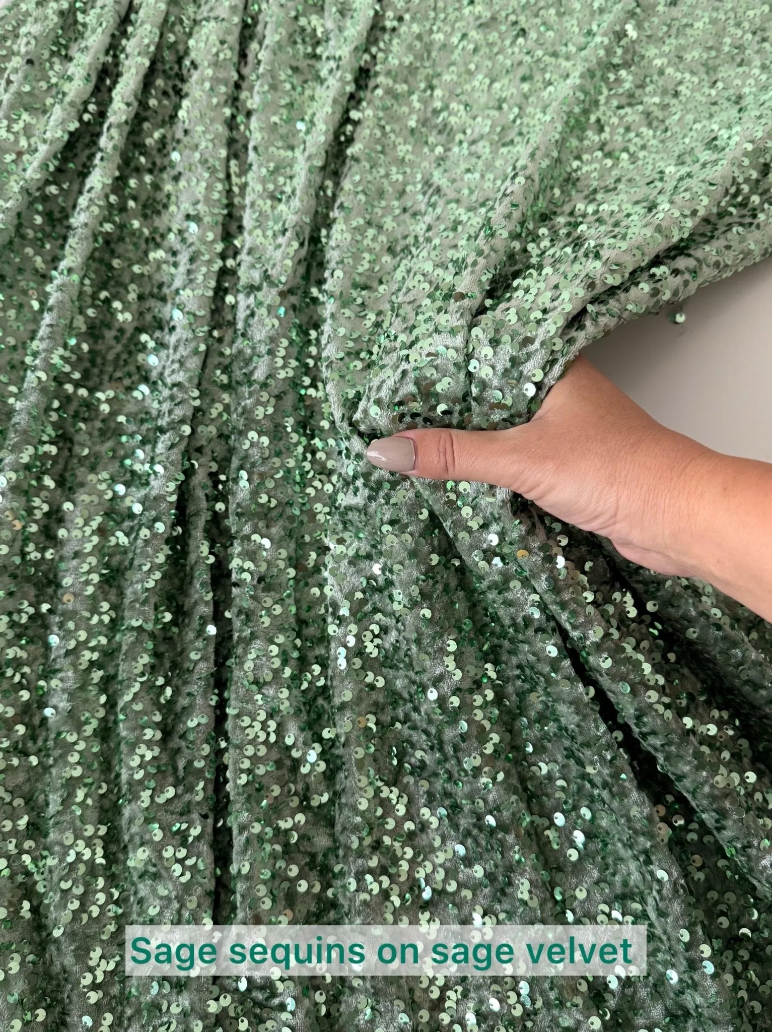 Sequin Velvet Fabric