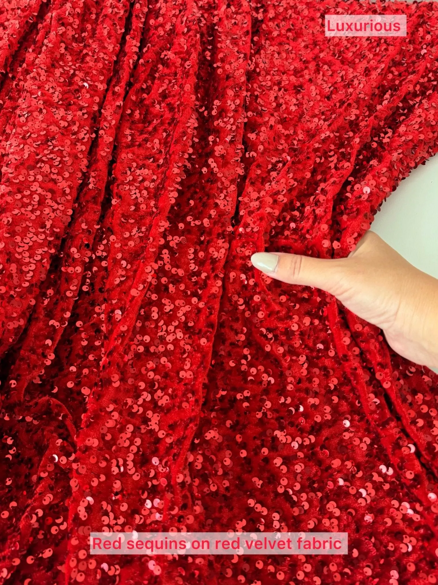 Sequin Velvet Fabric
