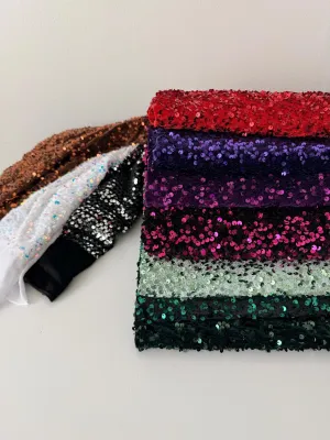 Sequin Velvet Fabric