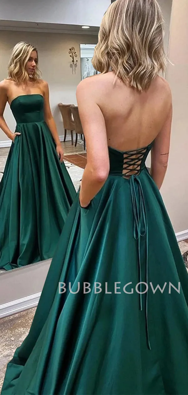 Sex A-Line Satin Long Evening Prom Dresses, Long Custom Party prom dresses, MR7163