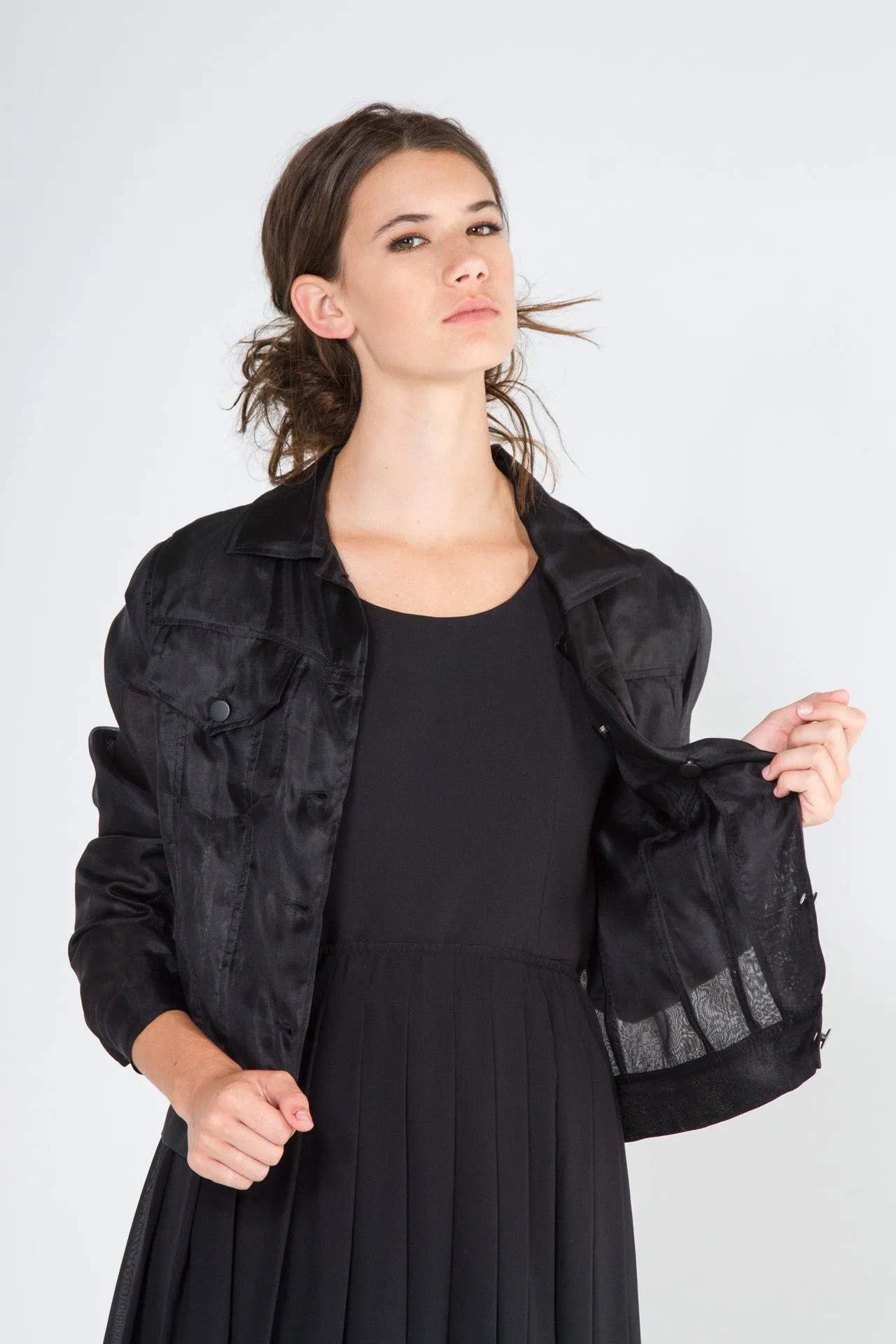 Silk Organza Denim Jacket