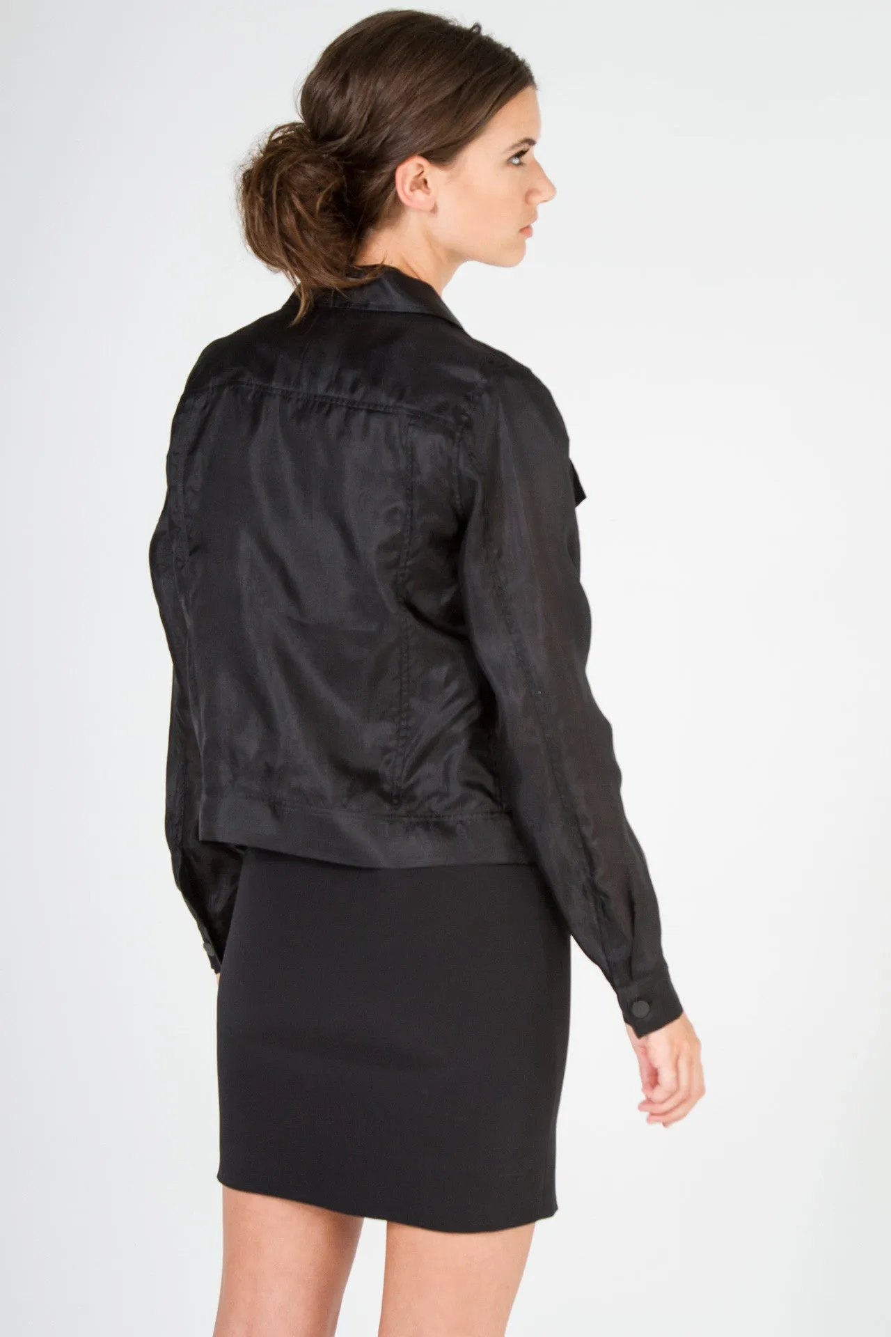 Silk Organza Denim Jacket