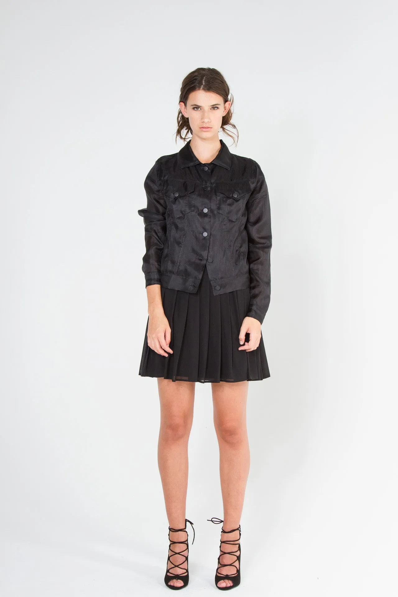 Silk Organza Denim Jacket