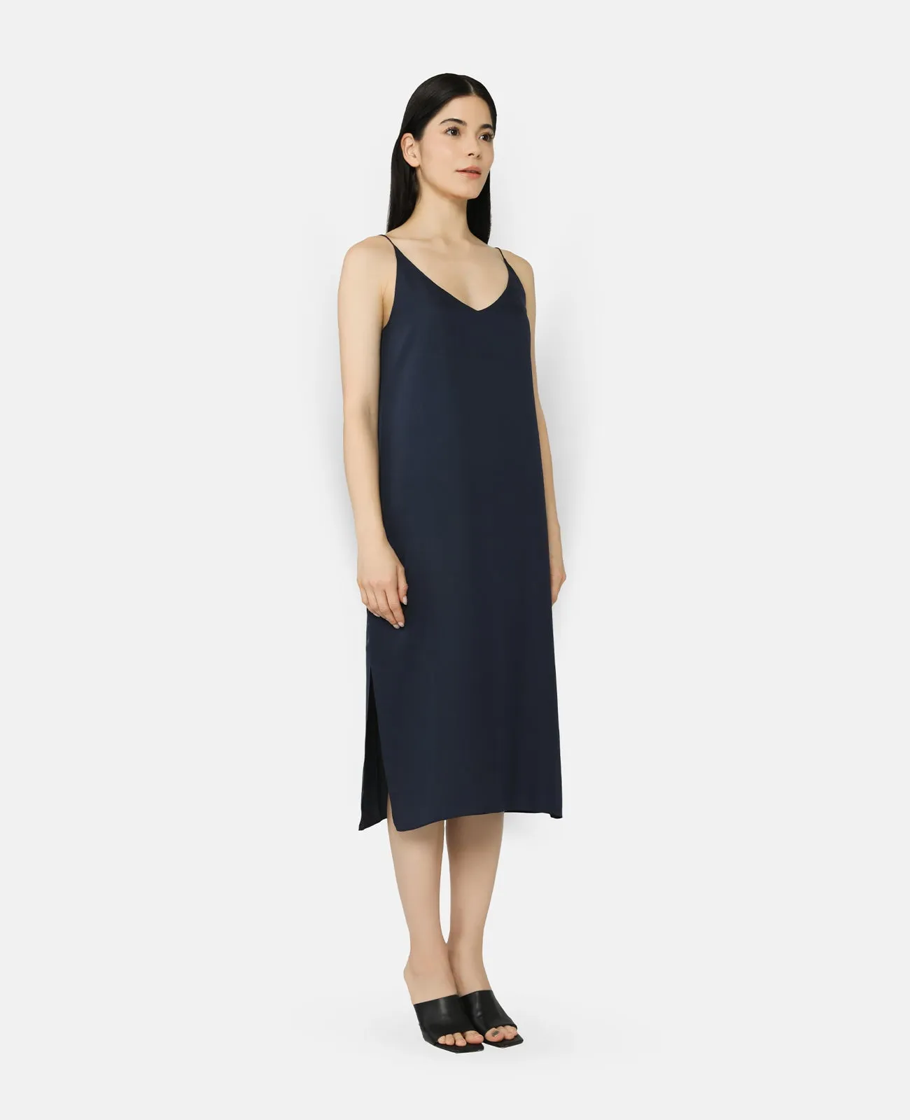 Silk Signature V Slip Dress