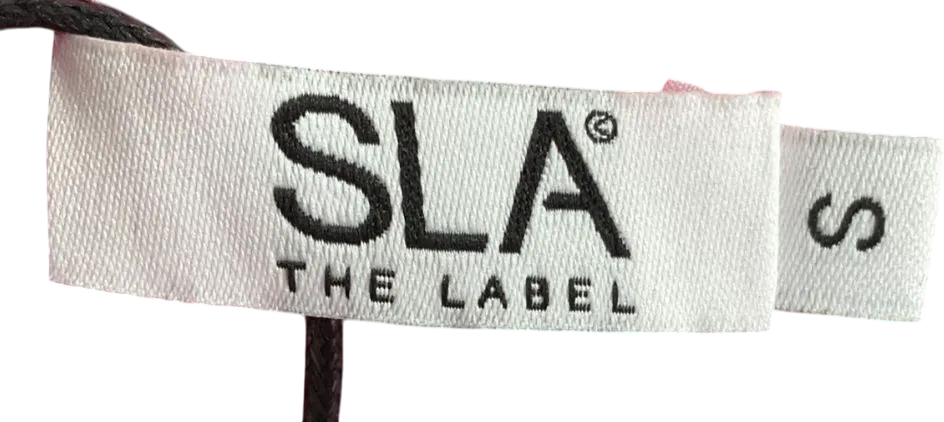 SLA the label Pink Alma Satin Button Up Dress UK S