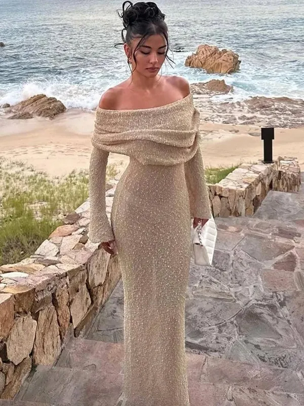 Slim Knitted Sexy See Through Dresses