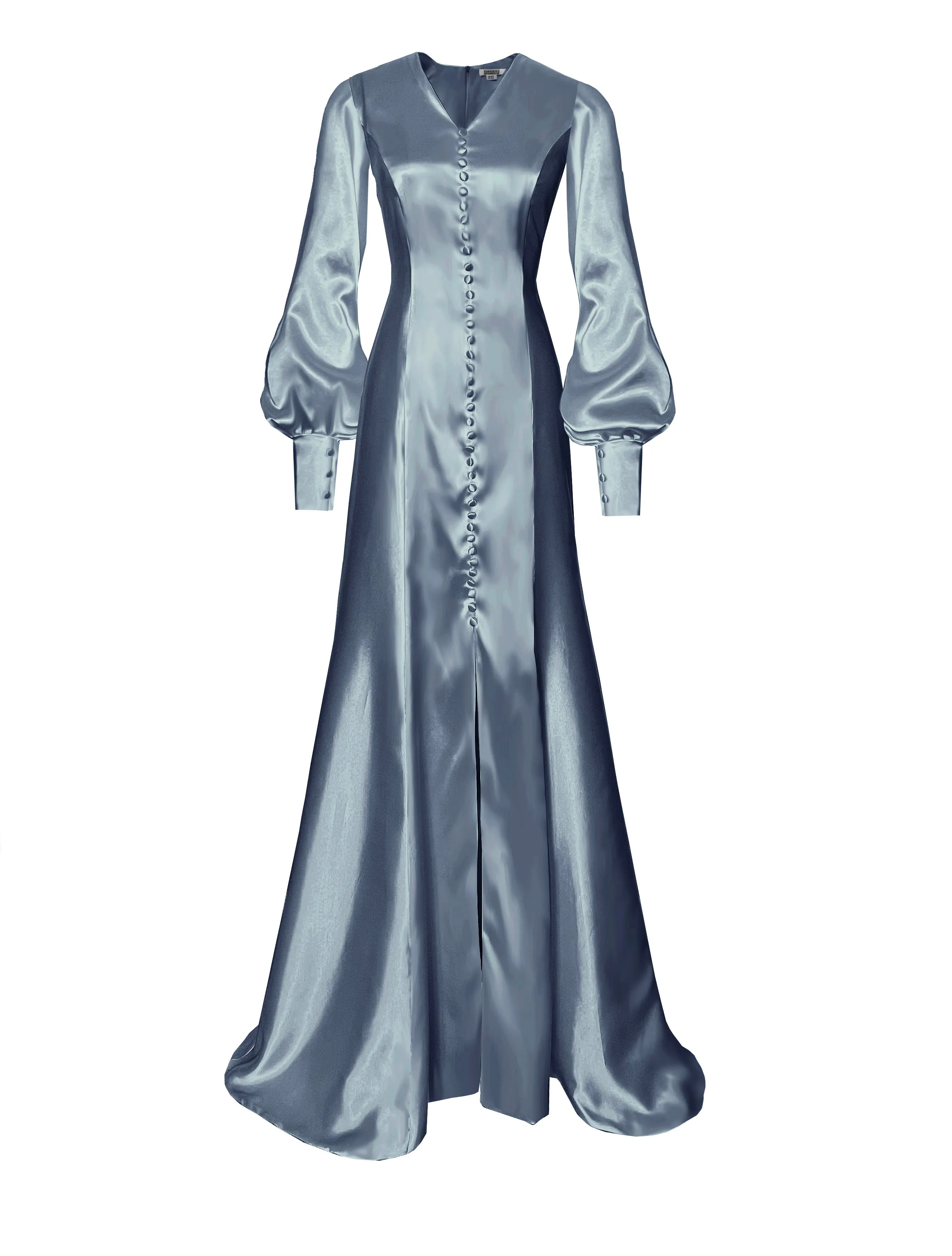 Solstice Satin Gown with Bishop Sleeves *New