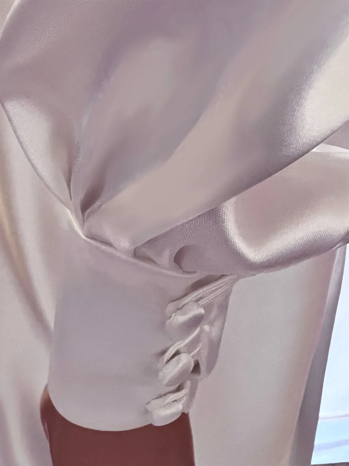 Solstice Satin Gown with Bishop Sleeves *New