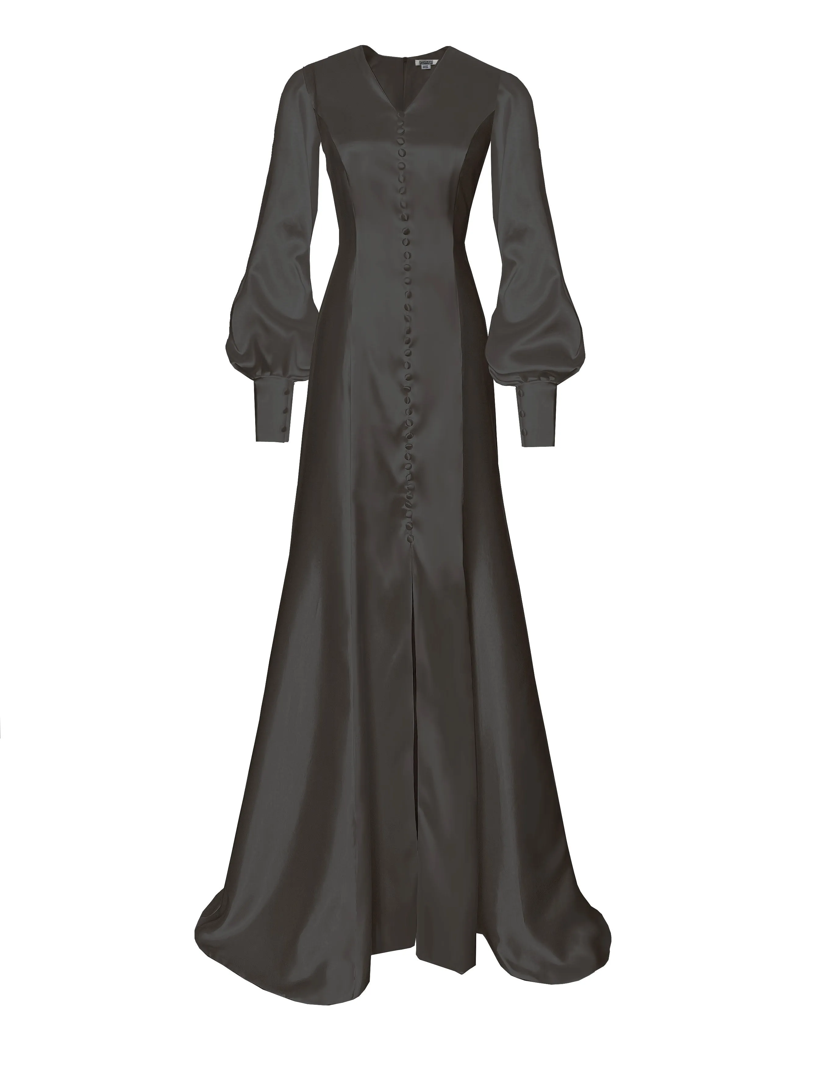 Solstice Satin Gown with Bishop Sleeves *New