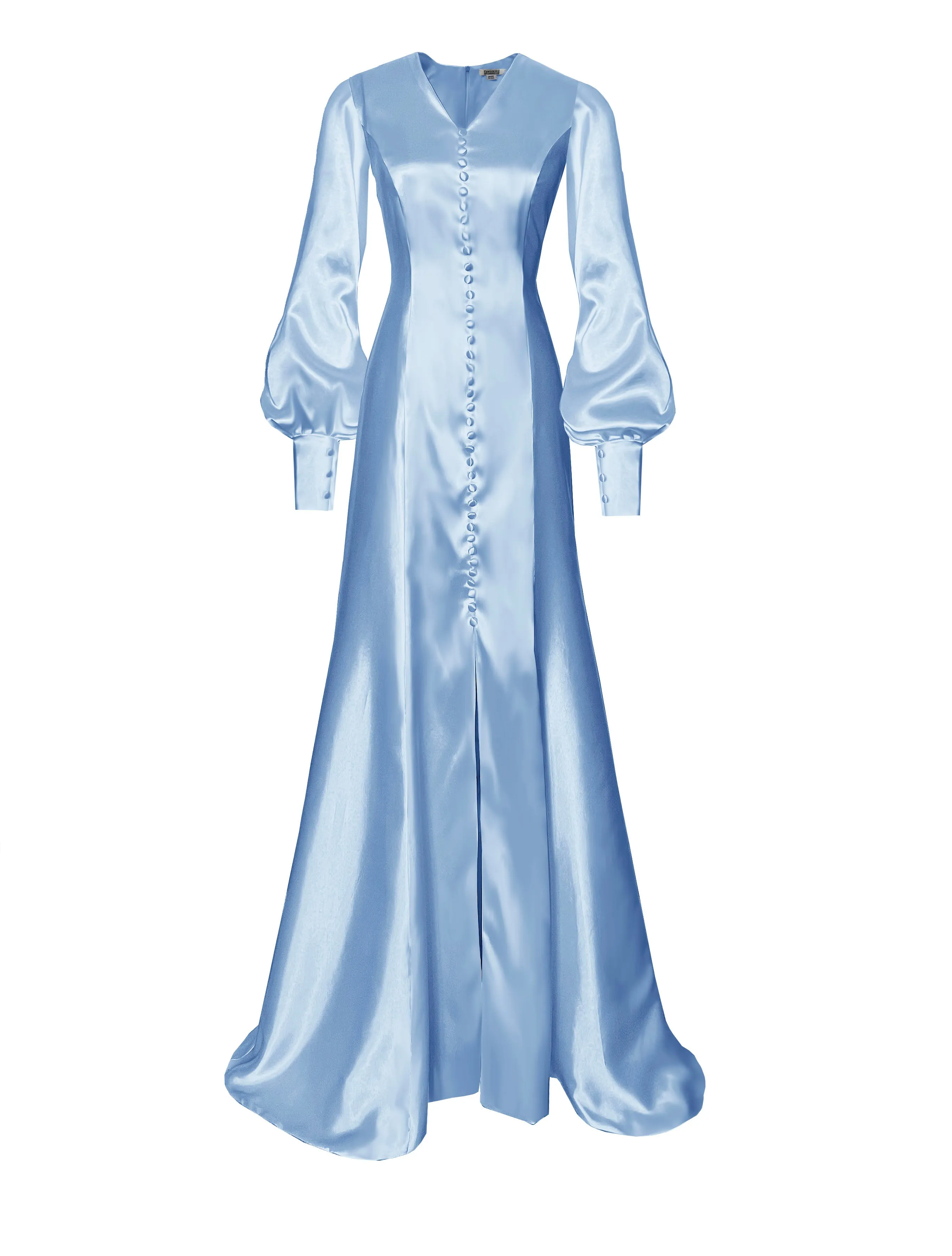 Solstice Satin Gown with Bishop Sleeves *New