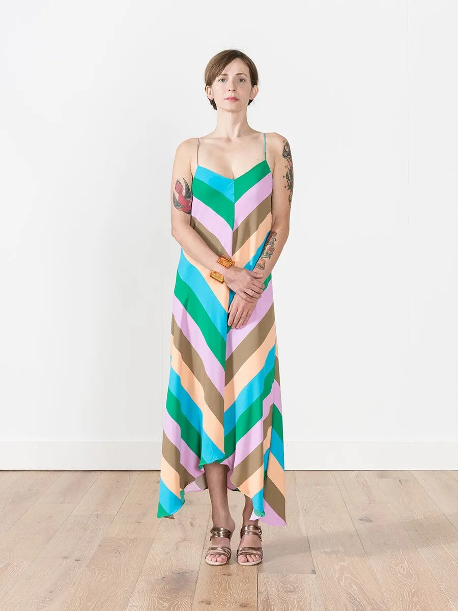 striped slip dress