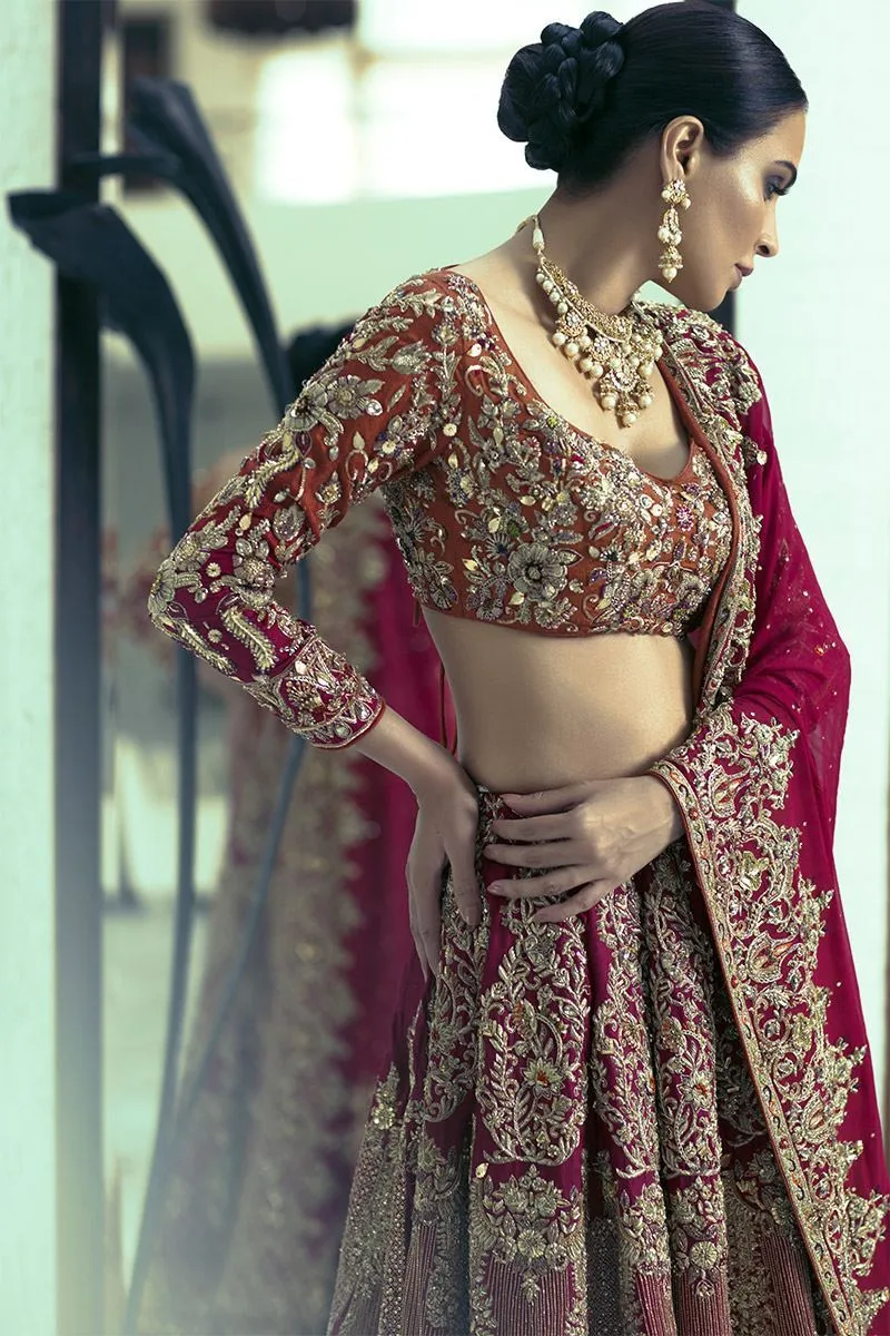 Stunning Full Flared Indian Wedding lehenga # B2065