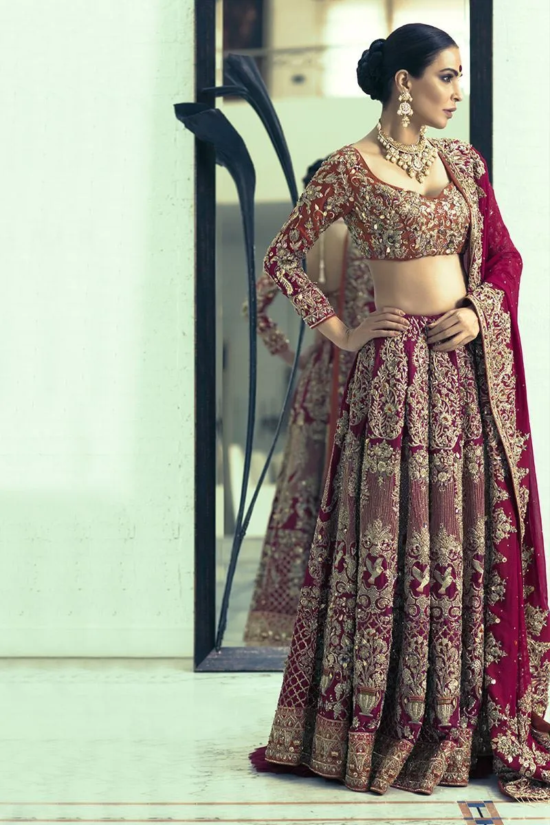 Stunning Full Flared Indian Wedding lehenga # B2065