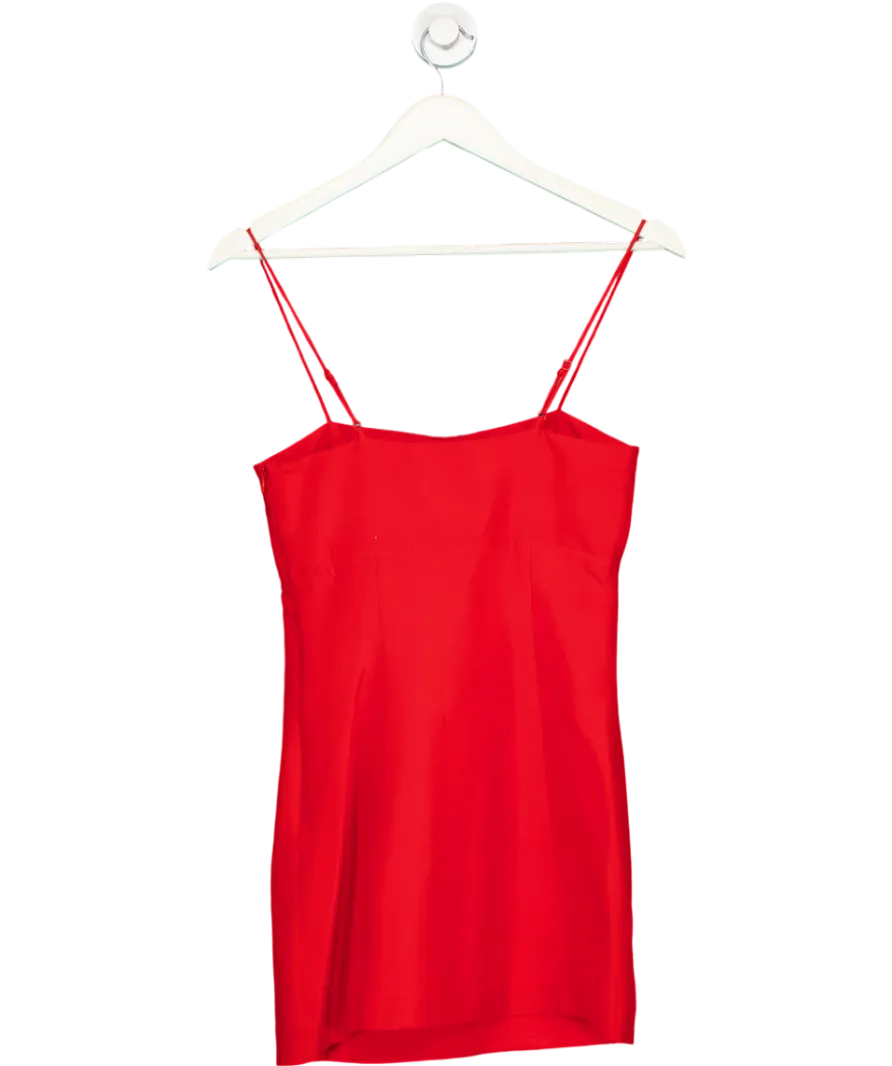 Super Real Red X Claudia Schiffer The Uta Silk Mini Dress UK XS