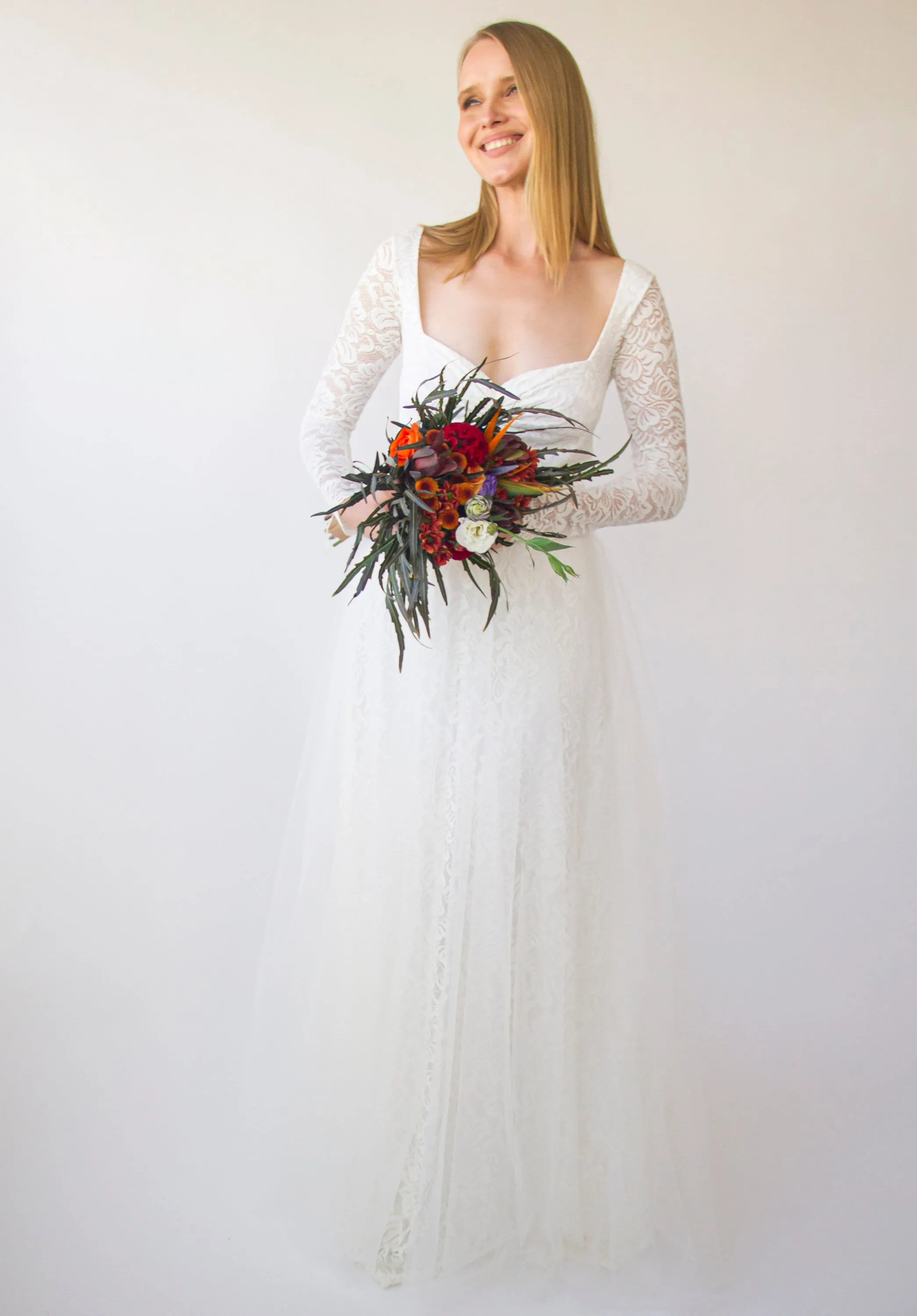 Sweetheart neckline Dress #1408