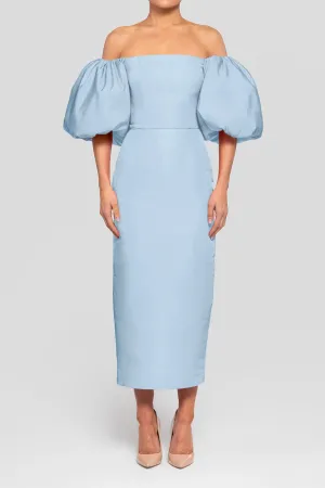 Sylvia Silk Faille Midi Dress