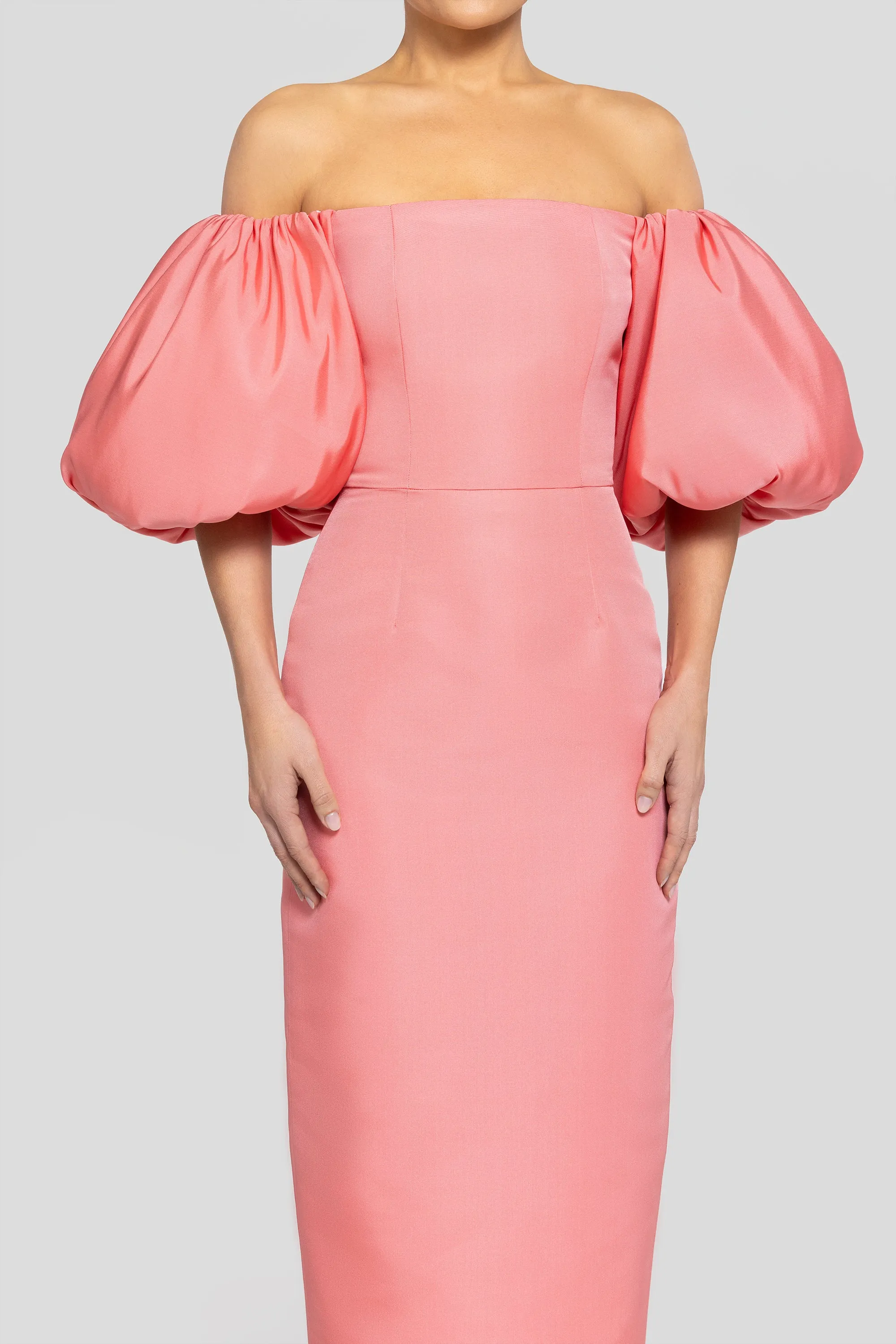 Sylvia Silk Faille Midi Dress