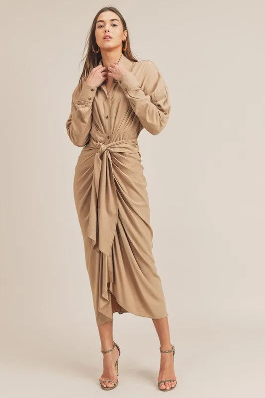 The Monica dress- Taupe