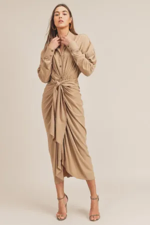 The Monica dress- Taupe