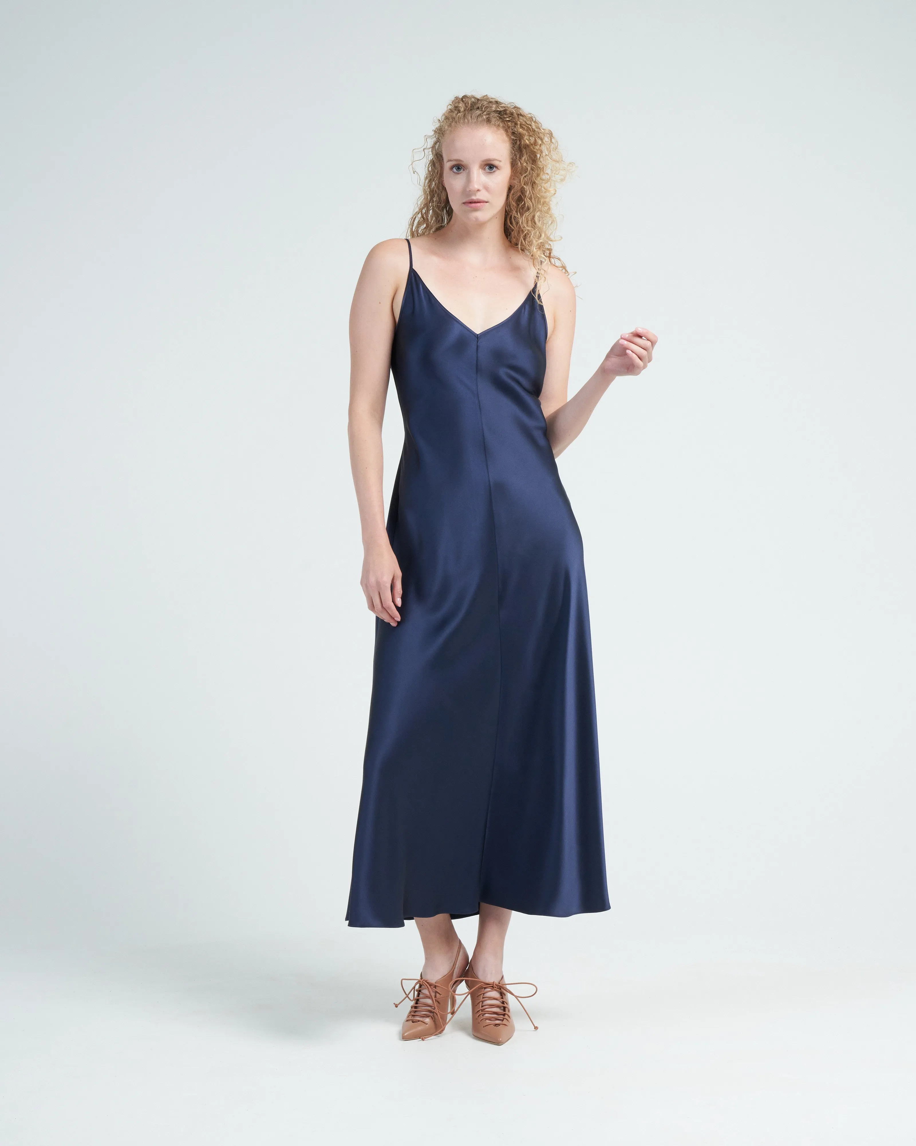 v-neck slip dress