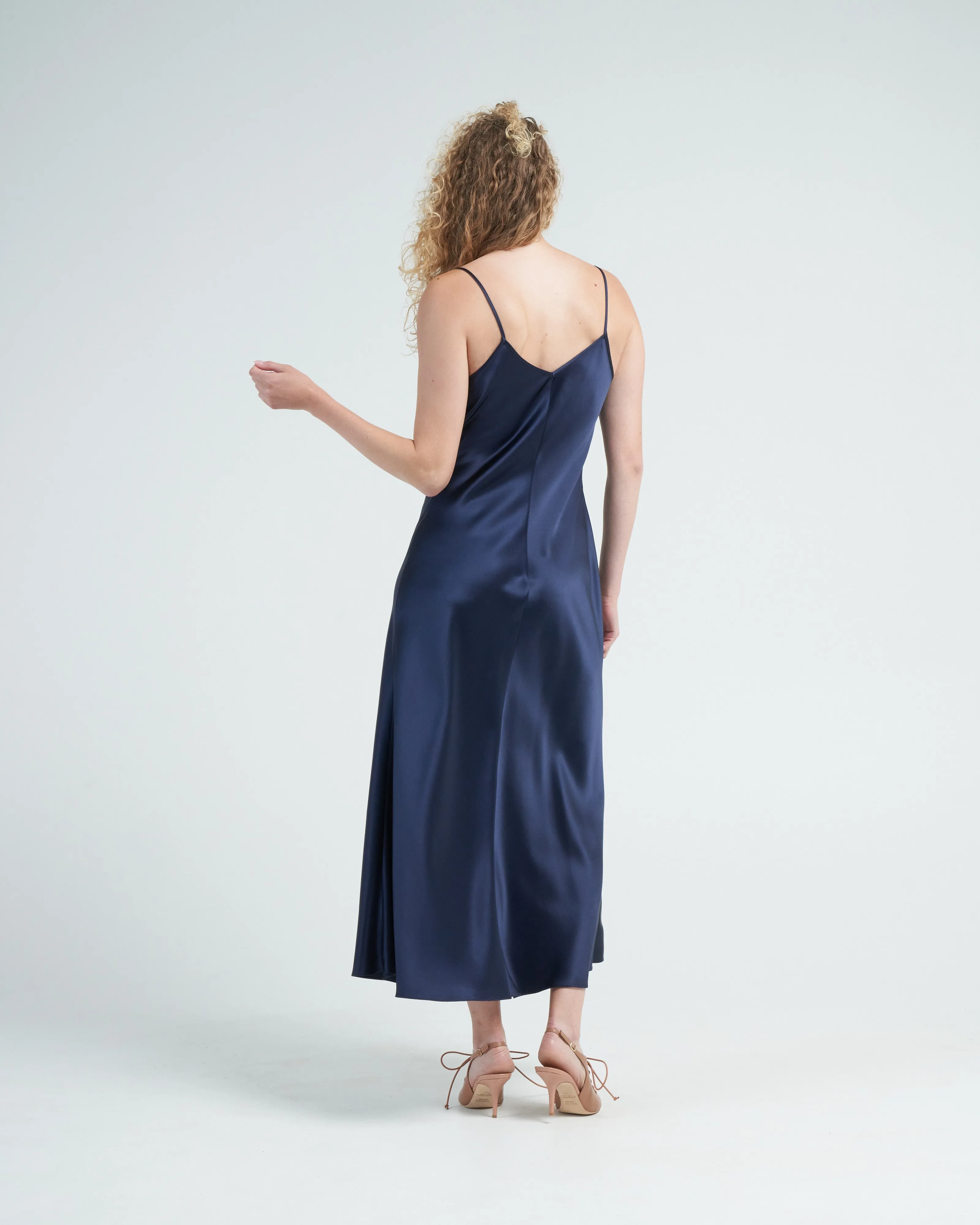 v-neck slip dress