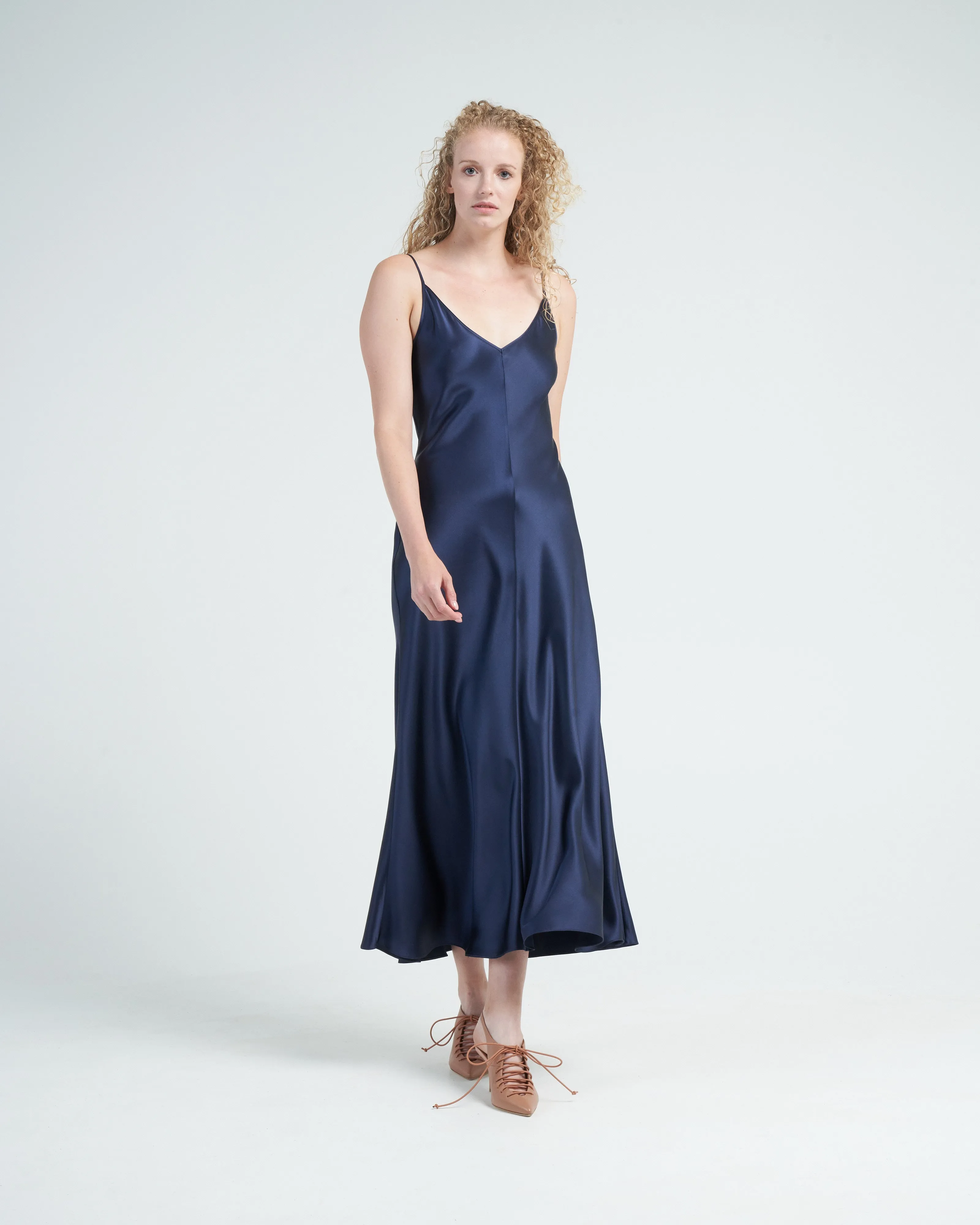 v-neck slip dress