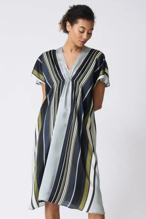 Vanna Gather Front Dress - Multi Stripe