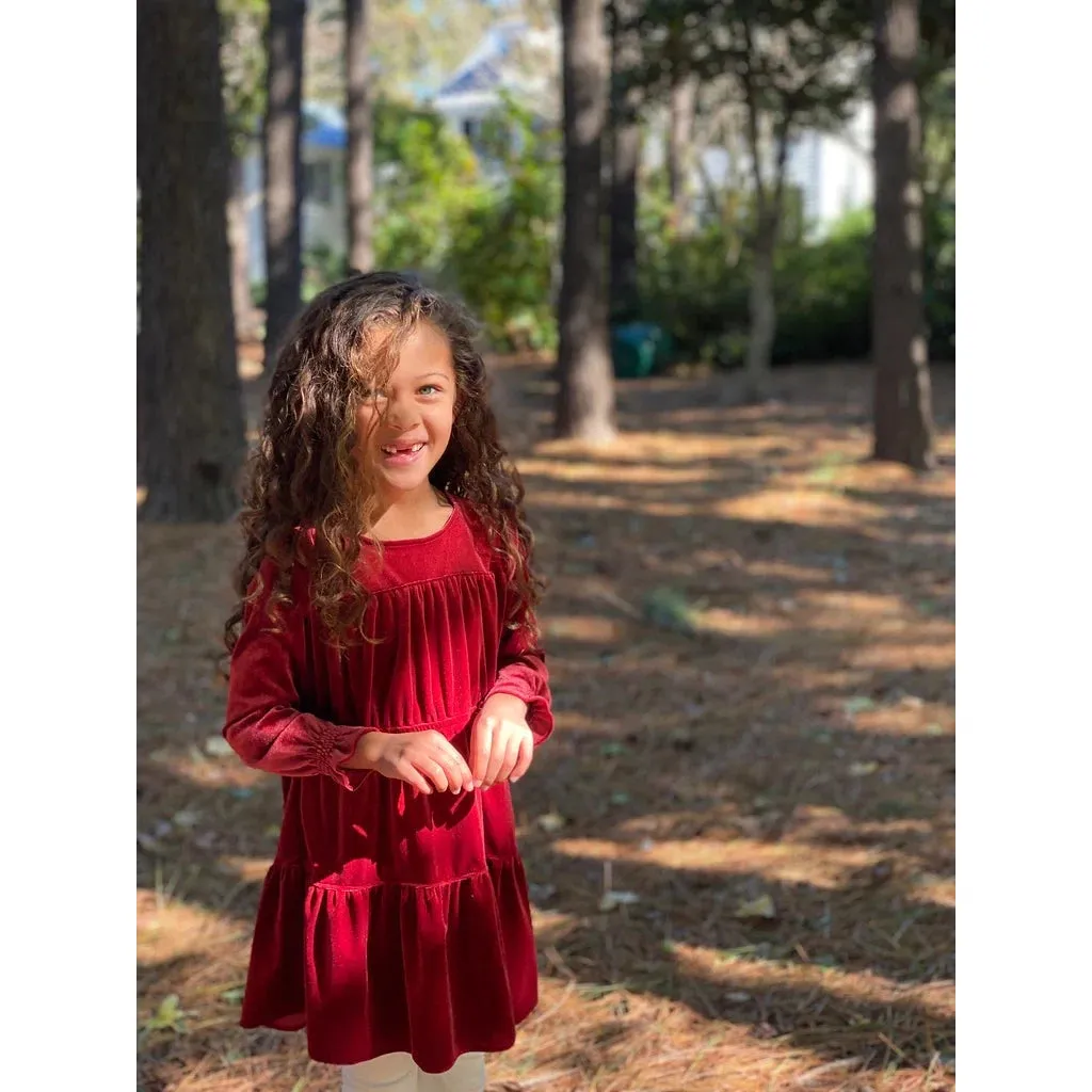 Vignette Burgundy Velvet Bennet Dress