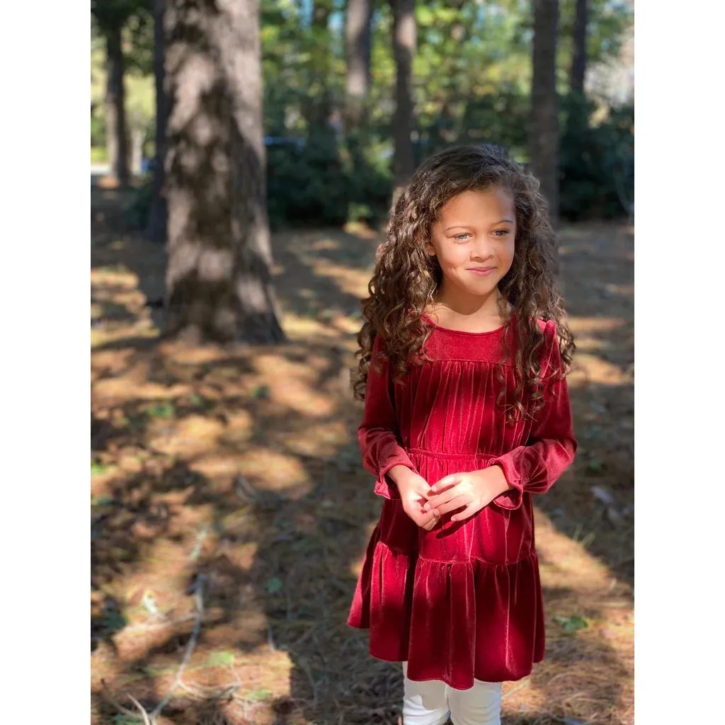 Vignette Burgundy Velvet Bennet Dress