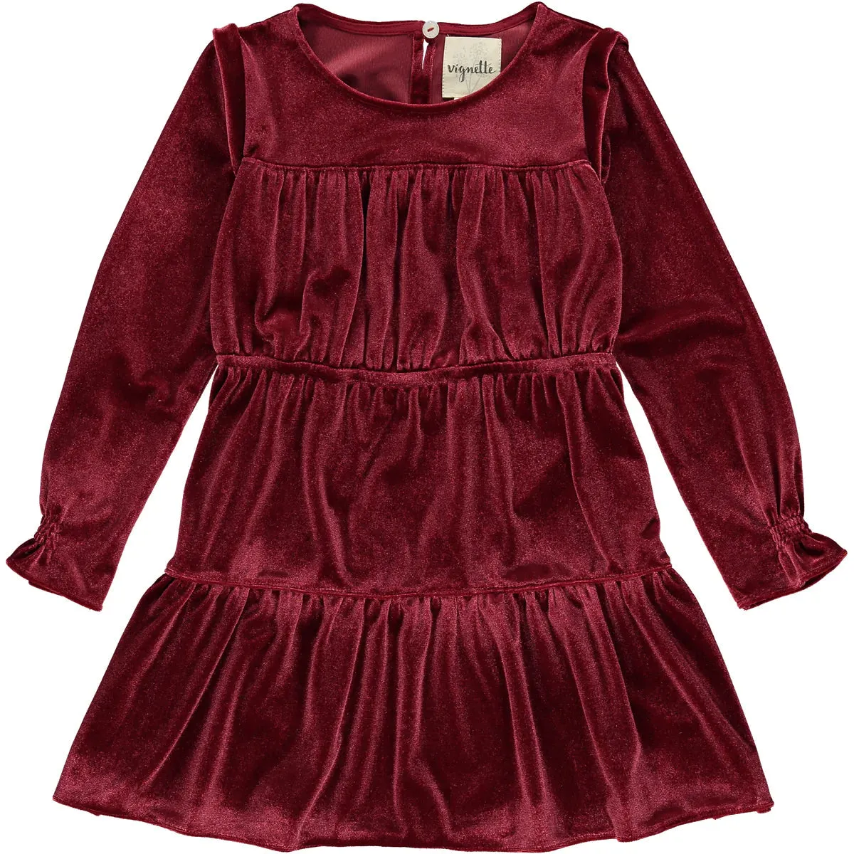 Vignette Burgundy Velvet Bennet Dress