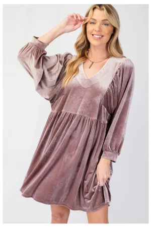 Vintage Mauve Velvet Mini