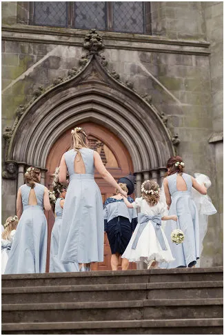 Vintage White Satin Chiffon Short Bubble Sleeves A-line Flower Girl Dresses, FGS110