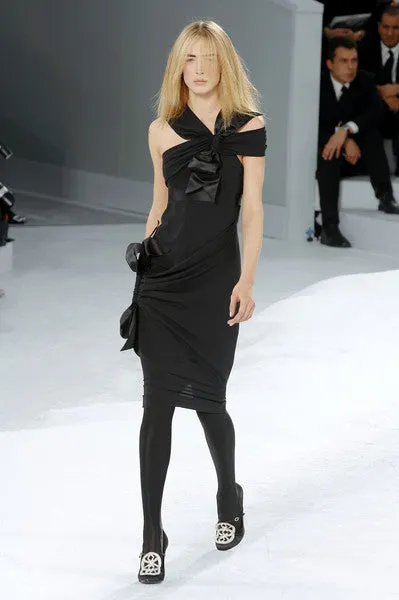Well Documented Fall 2007 Chanel by Karl Lagerfeld Look 63 Runway & Ad Campaign Dress w Bows